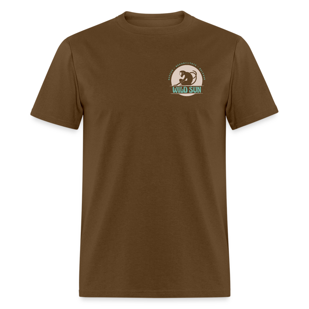Respect The Locals Unisex T-Shirt - Gray Logo - brown