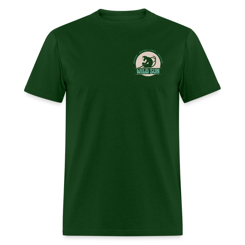 Respect The Locals Unisex T-Shirt - Gray Logo - forest green