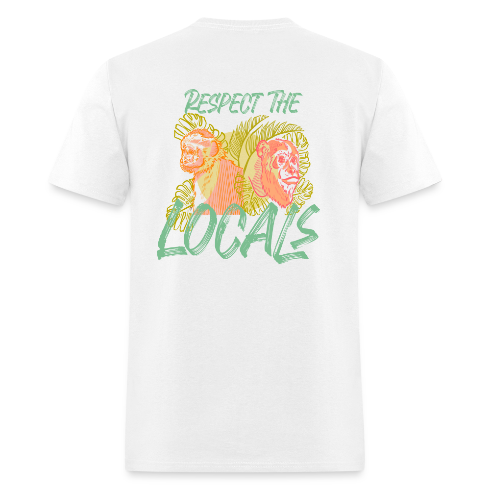 Respect The Locals Unisex Classic T-Shirt - Green Logo - white