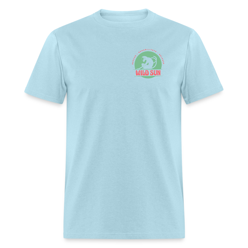 Respect The Locals Unisex Classic T-Shirt - Green Logo - powder blue