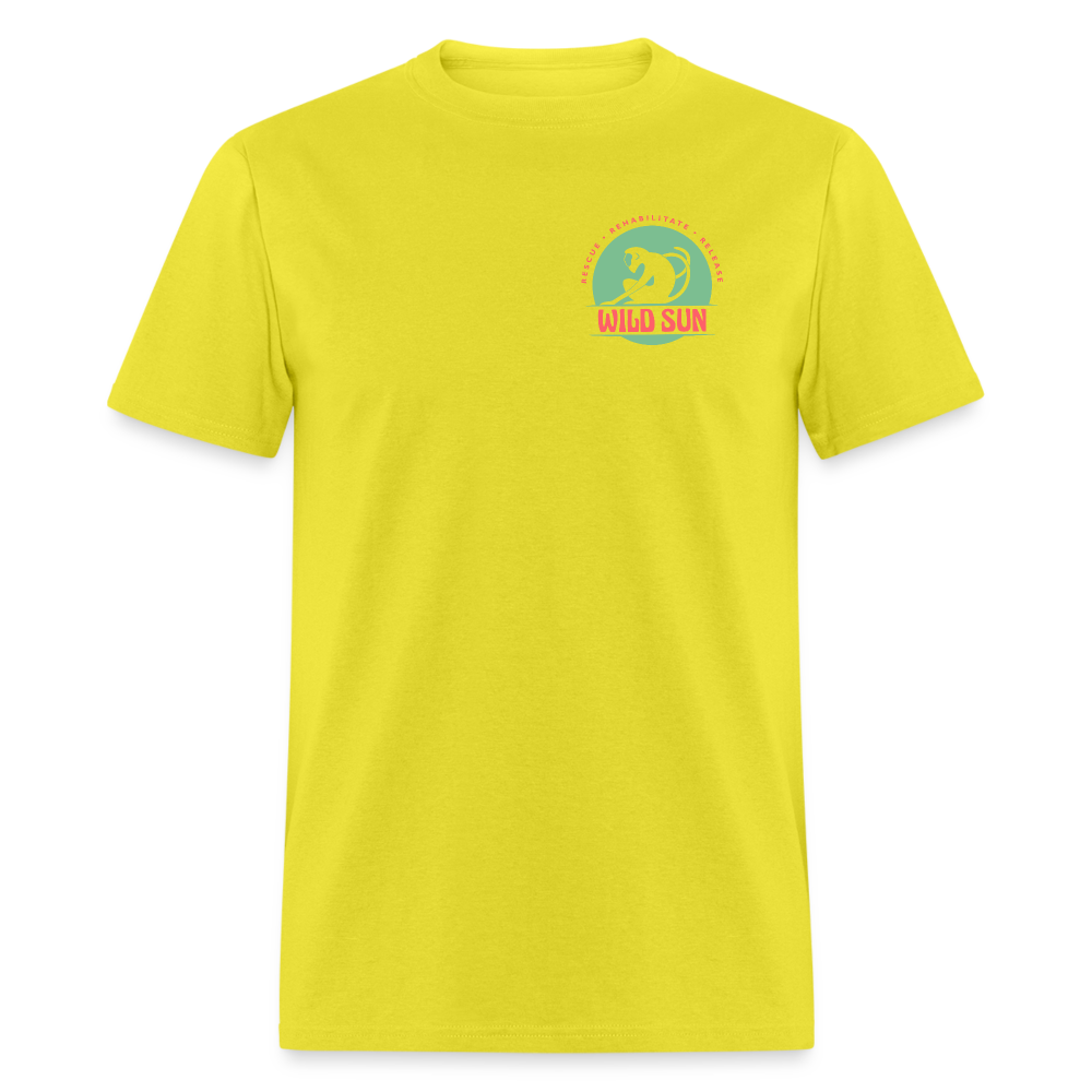 Respect The Locals Unisex Classic T-Shirt - Green Logo - yellow