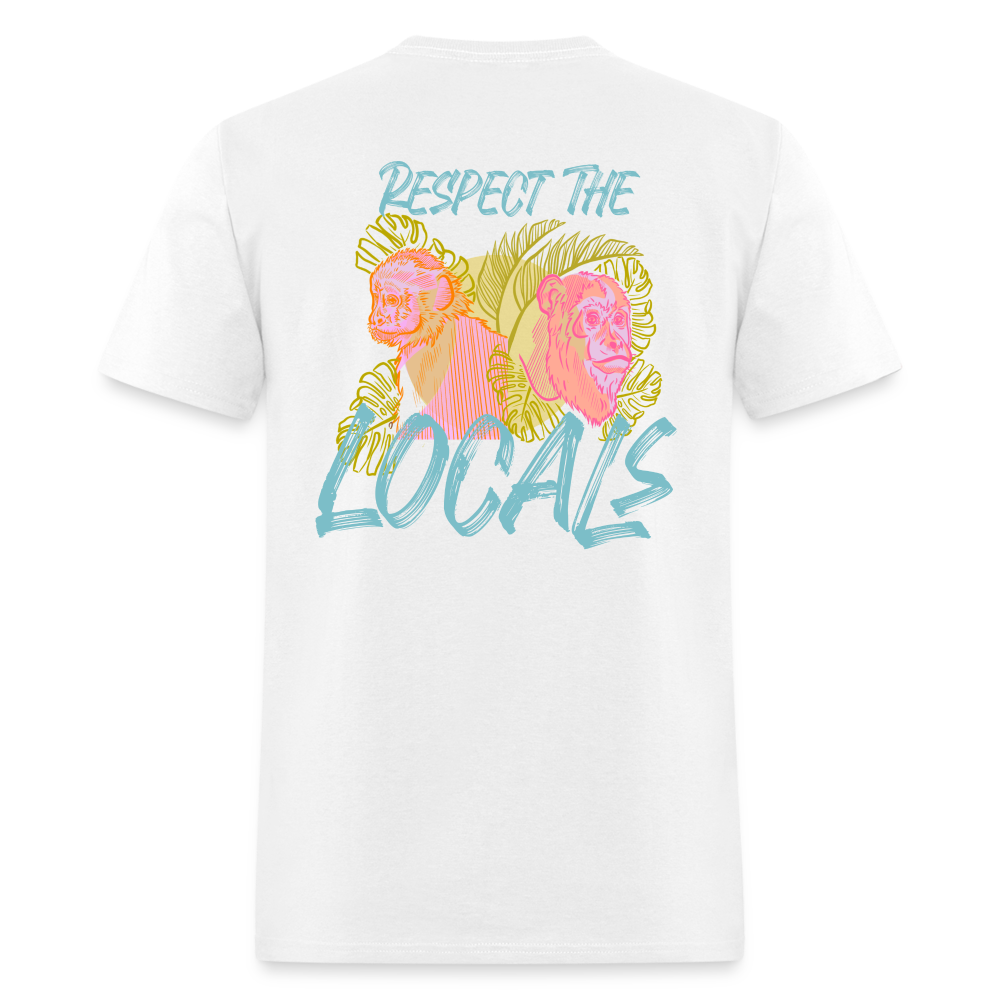 #7 Respect The Locals Unisex Classic T-Shirt - Blue Logo - white
