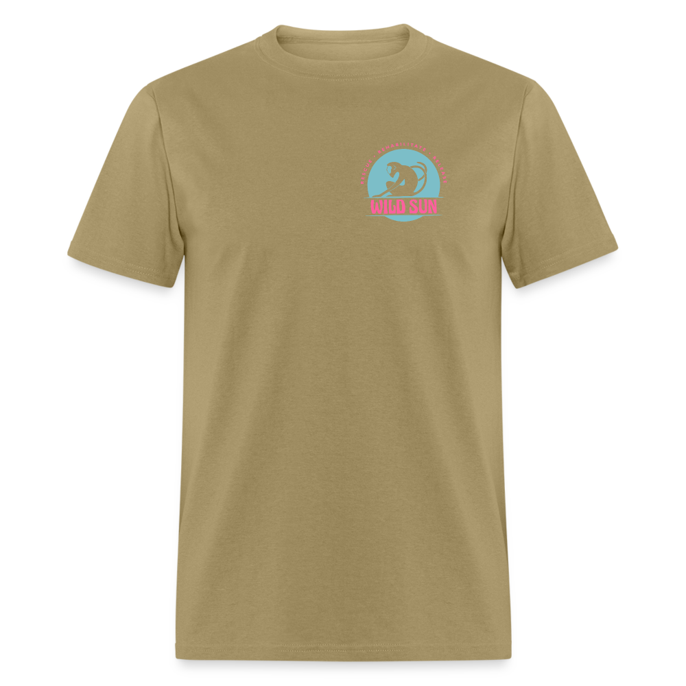 #7 Respect The Locals Unisex Classic T-Shirt - Blue Logo - khaki