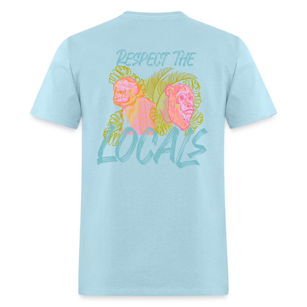 #7 Respect The Locals Unisex Classic T-Shirt - Blue Logo - powder blue
