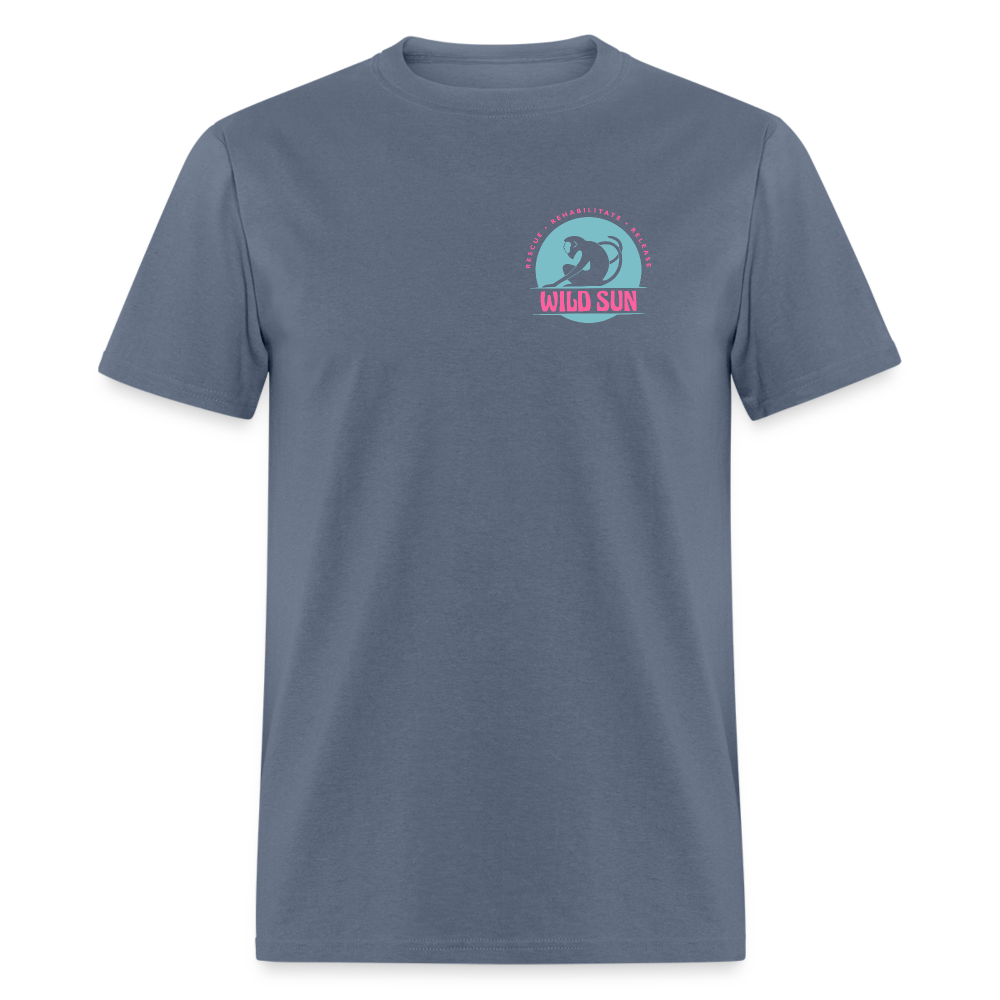 #7 Respect The Locals Unisex Classic T-Shirt - Blue Logo - denim