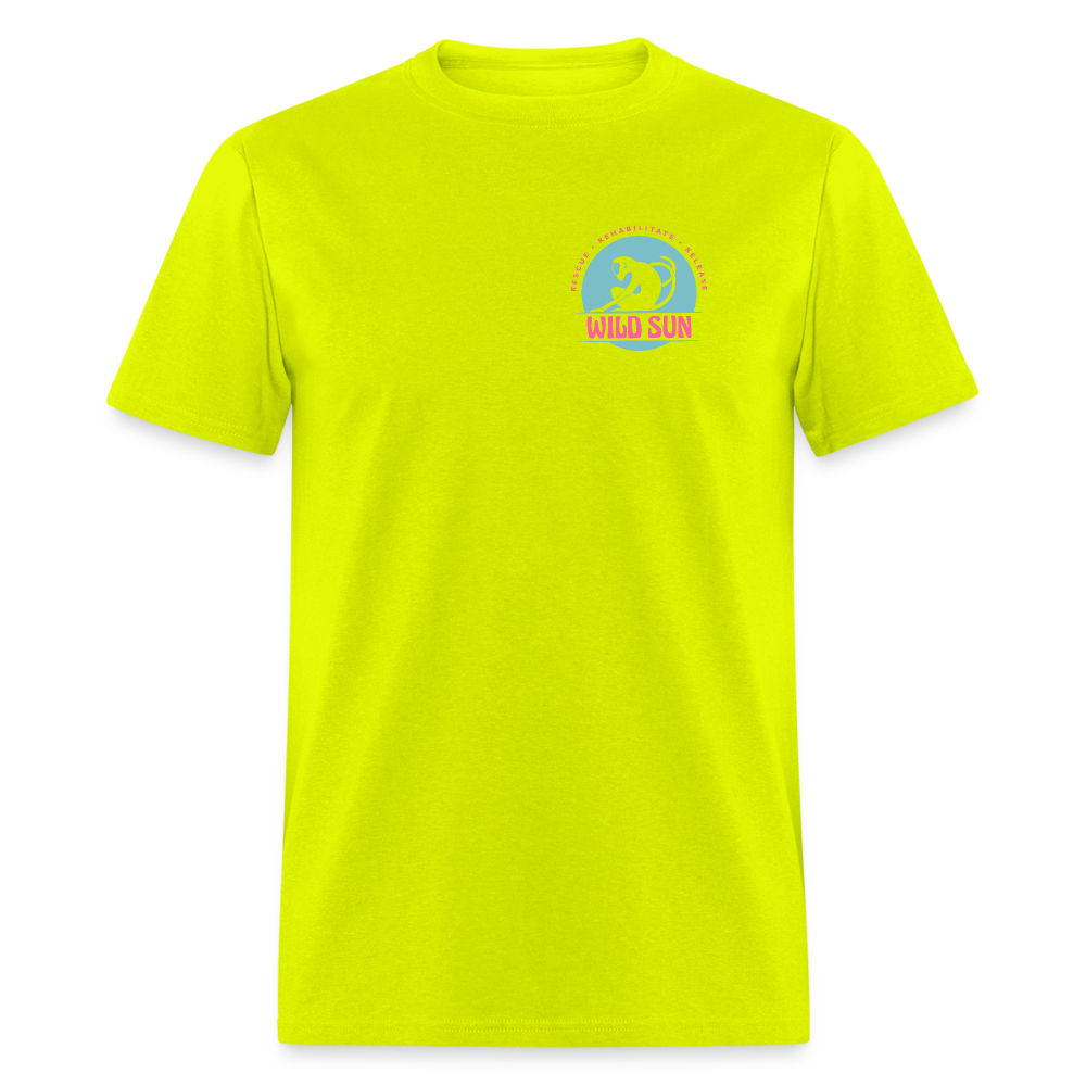 #7 Respect The Locals Unisex Classic T-Shirt - Blue Logo - safety green