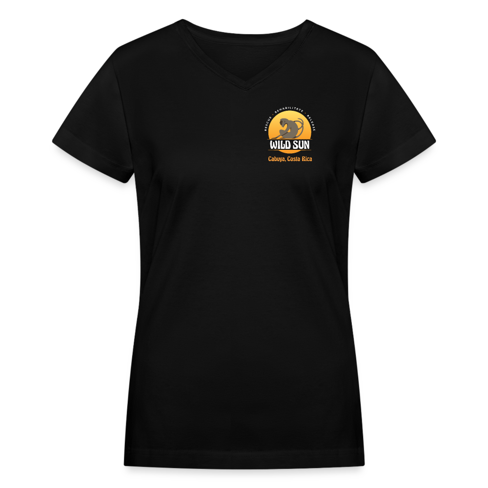 Women's V-Neck T-Shirt Pre-Vet Intern 2024 - black