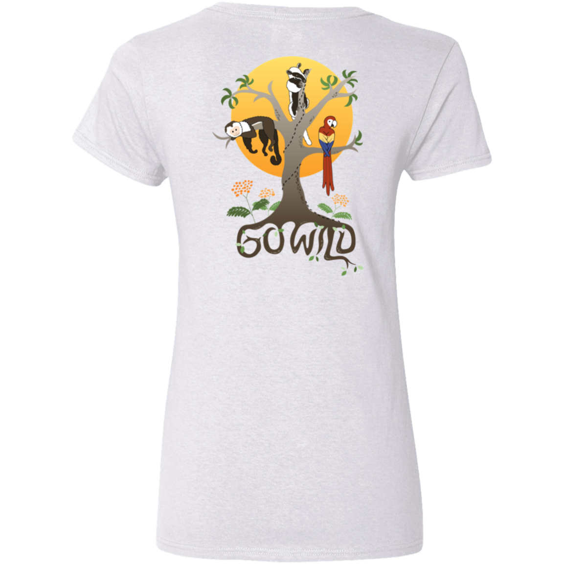 Go Wild Womens V-Neck T-Shirt