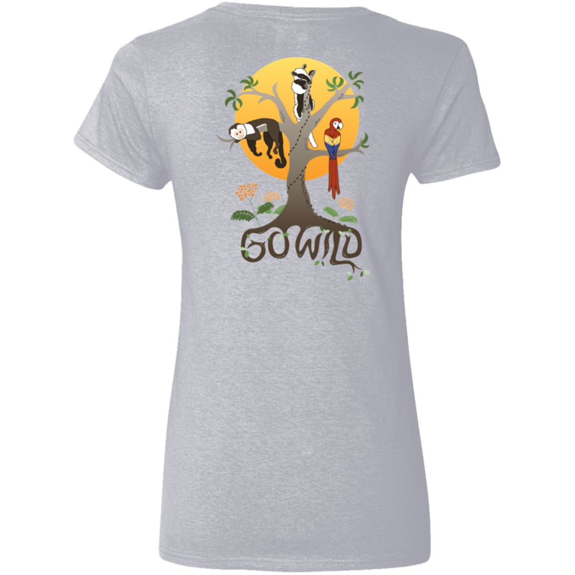 Go Wild Womens V-Neck T-Shirt