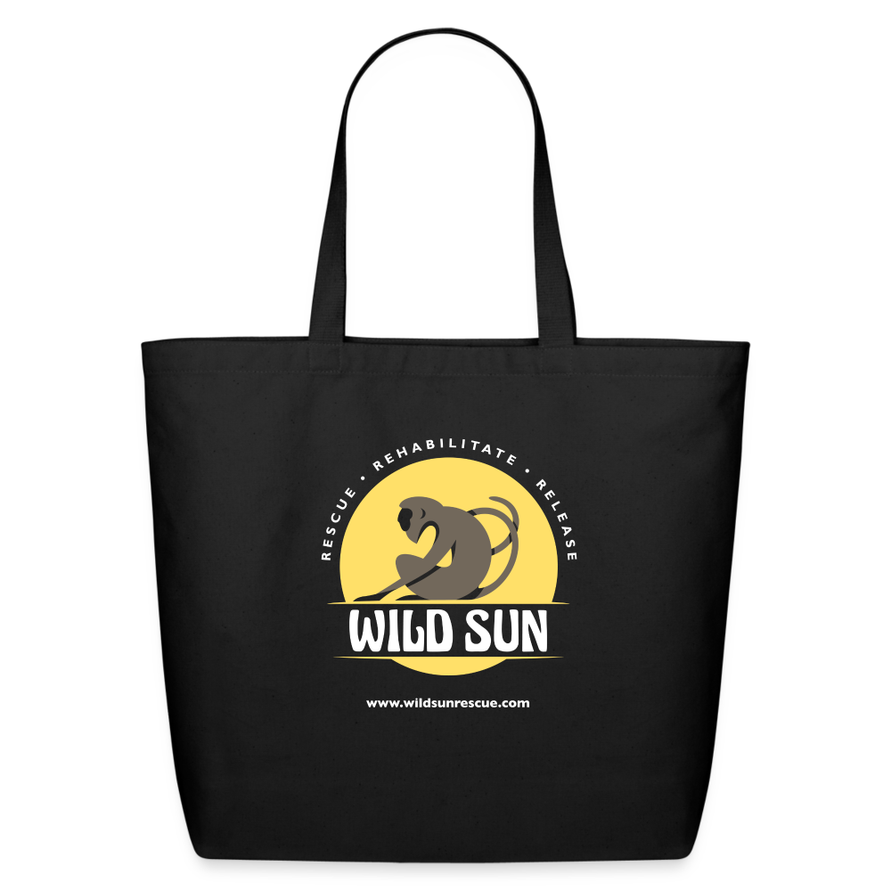 Wild & Free Cotton Tote - black