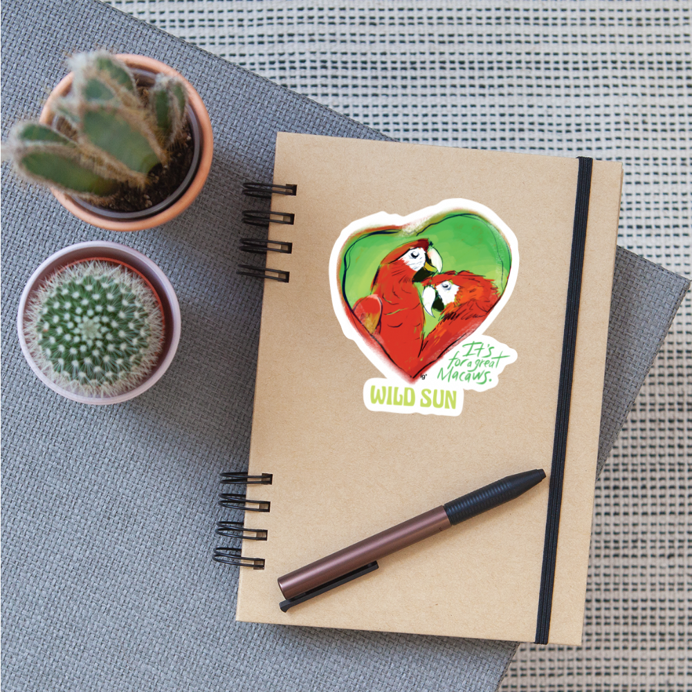 Great Macaws Sticker - white matte