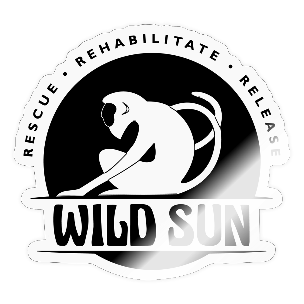 Wild Sun Sticker Black Logo - transparent glossy