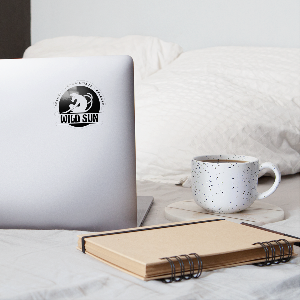 Wild Sun Sticker Black Logo - transparent glossy