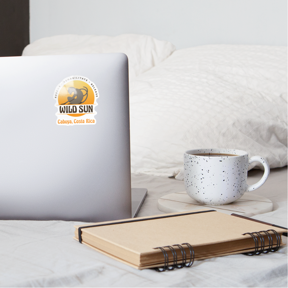 Wild Sun Cabuya Sticker Color Logo - white glossy