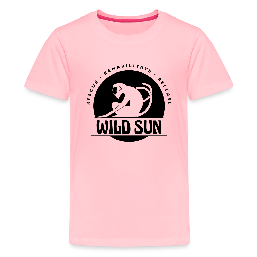 Wild Sun Kids' Premium T-Shirt Black Logo - pink
