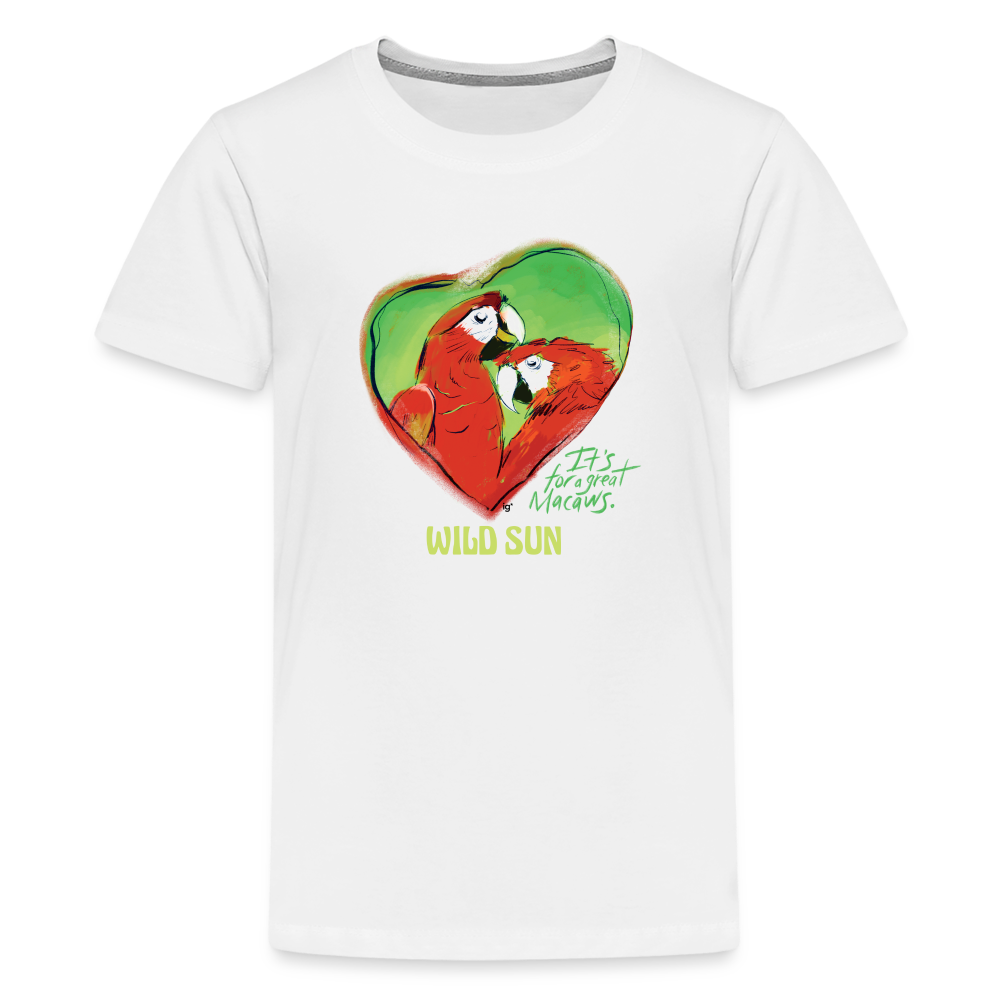 Great Macaws Kids' Premium T-Shirt - white