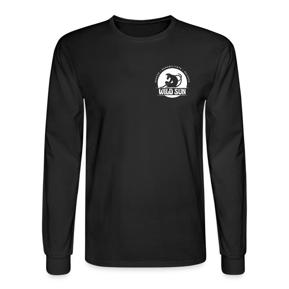 Wild Sun Men's Long Sleeve T-Shirt White Logo - black