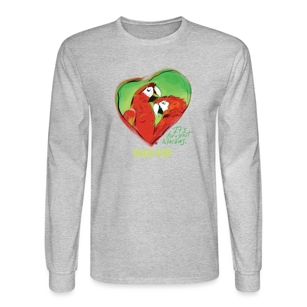 Great Macaws Men's Long Sleeve T-Shirt - heather gray