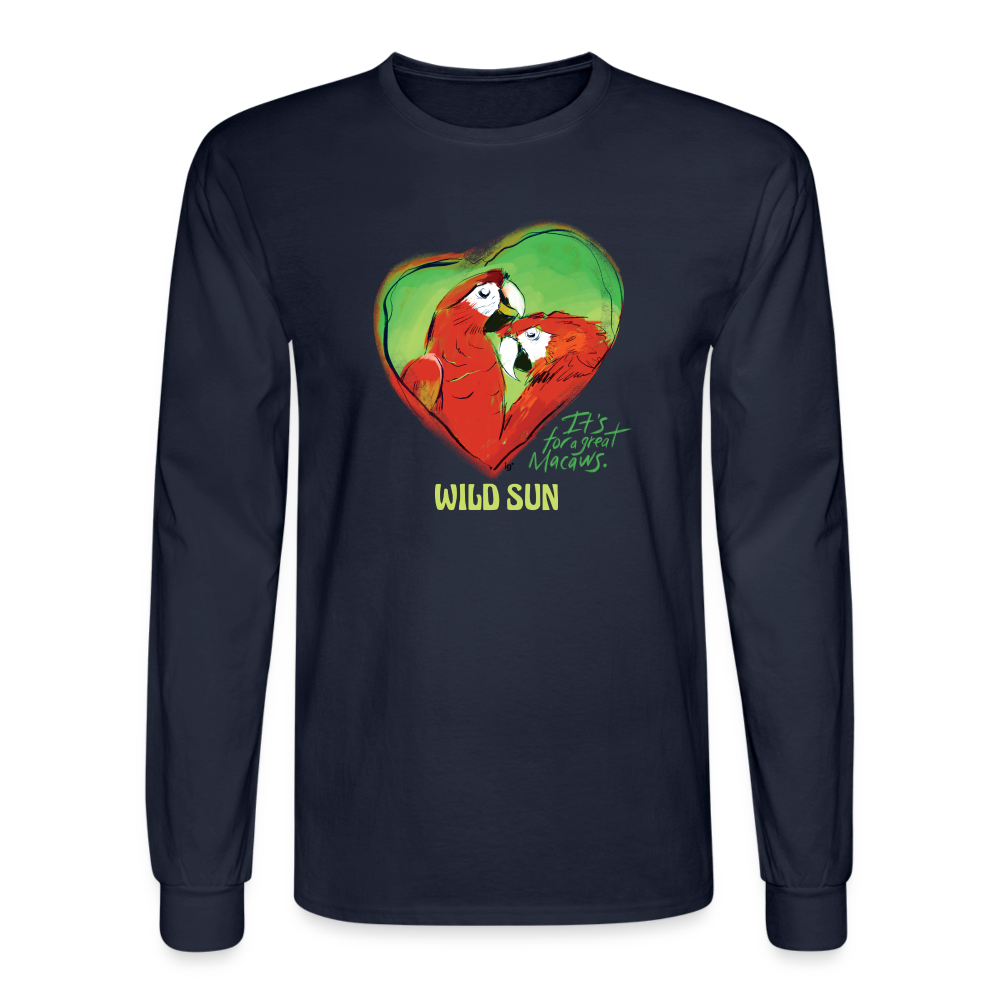 Great Macaws Men's Long Sleeve T-Shirt - navy