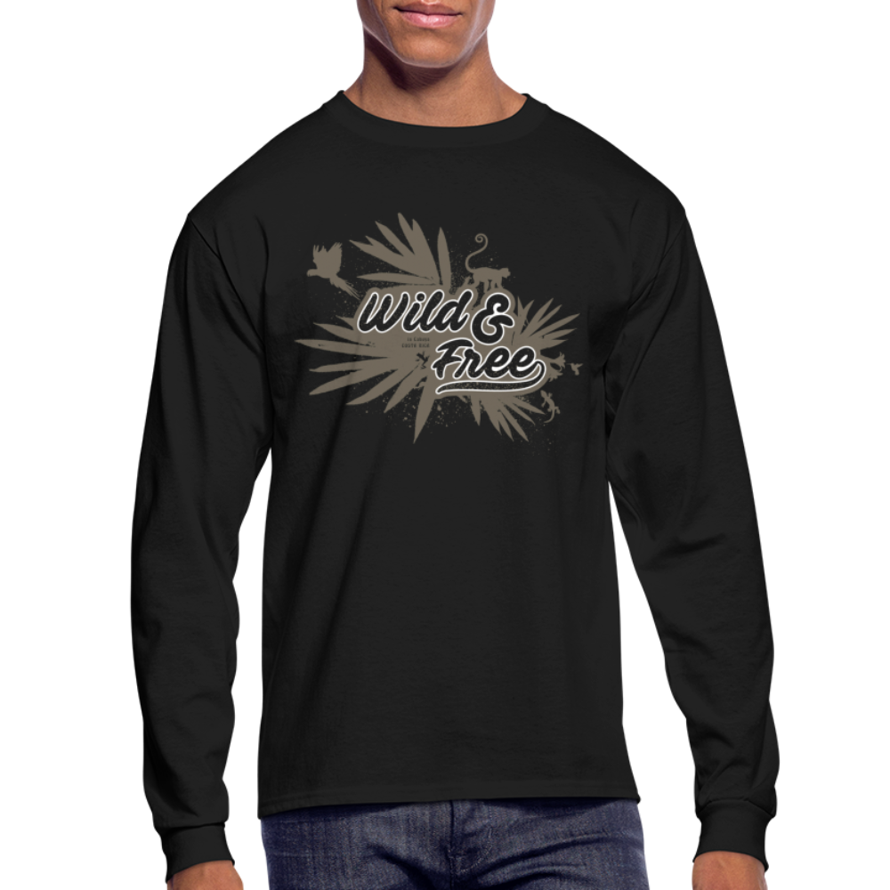 Wild & Free Men's Long Sleeve T-Shirt Black - black