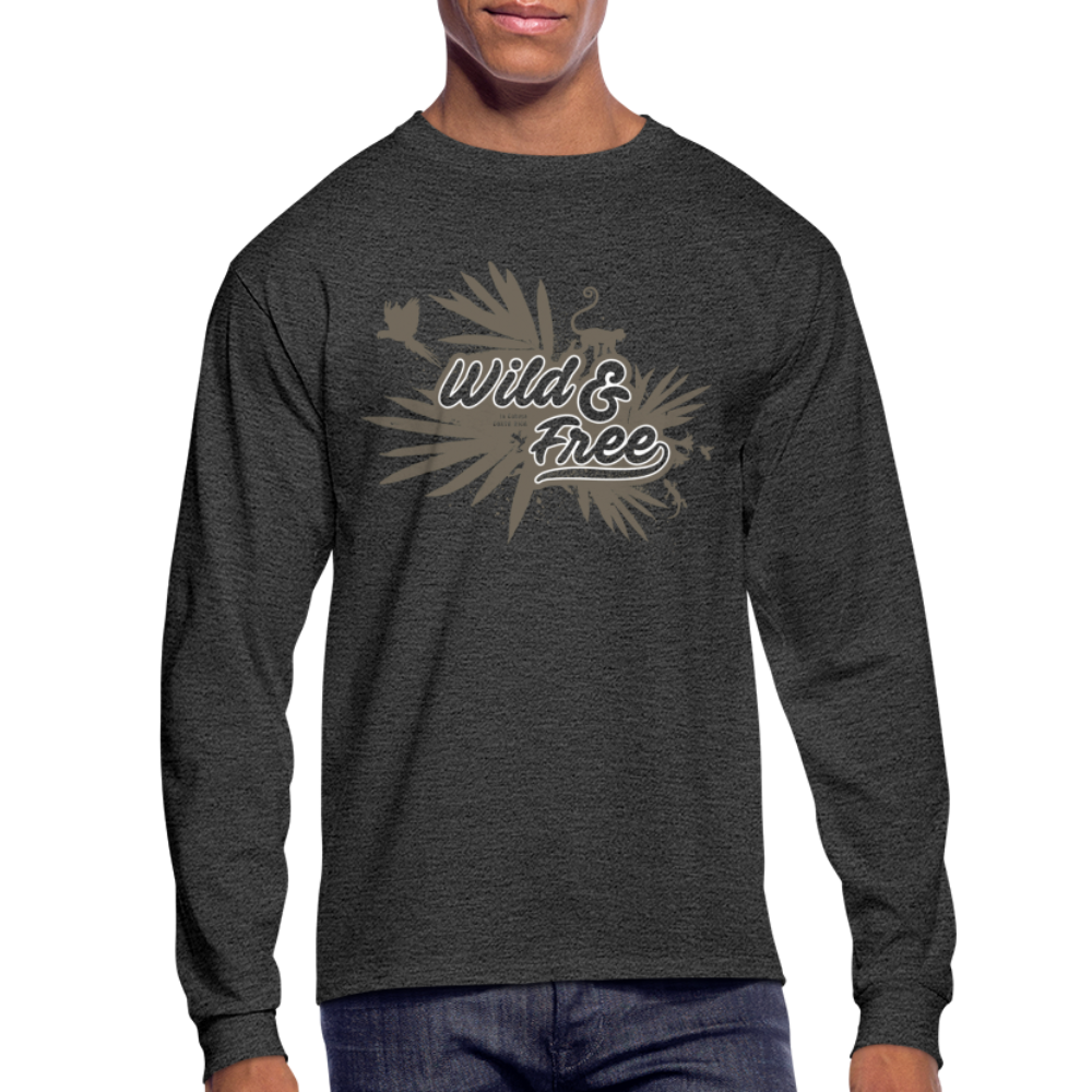Wild & Free Men's Long Sleeve T-Shirt Black - heather black