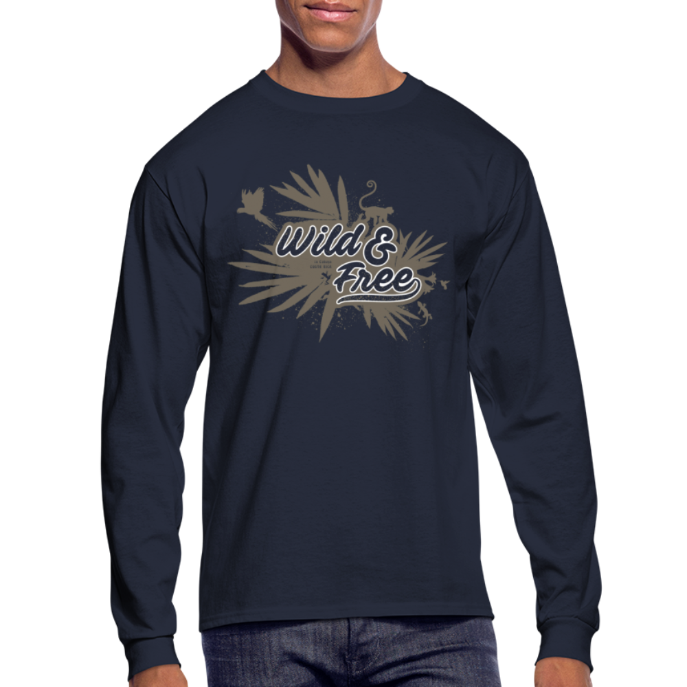 Wild & Free Men's Long Sleeve T-Shirt Black - navy