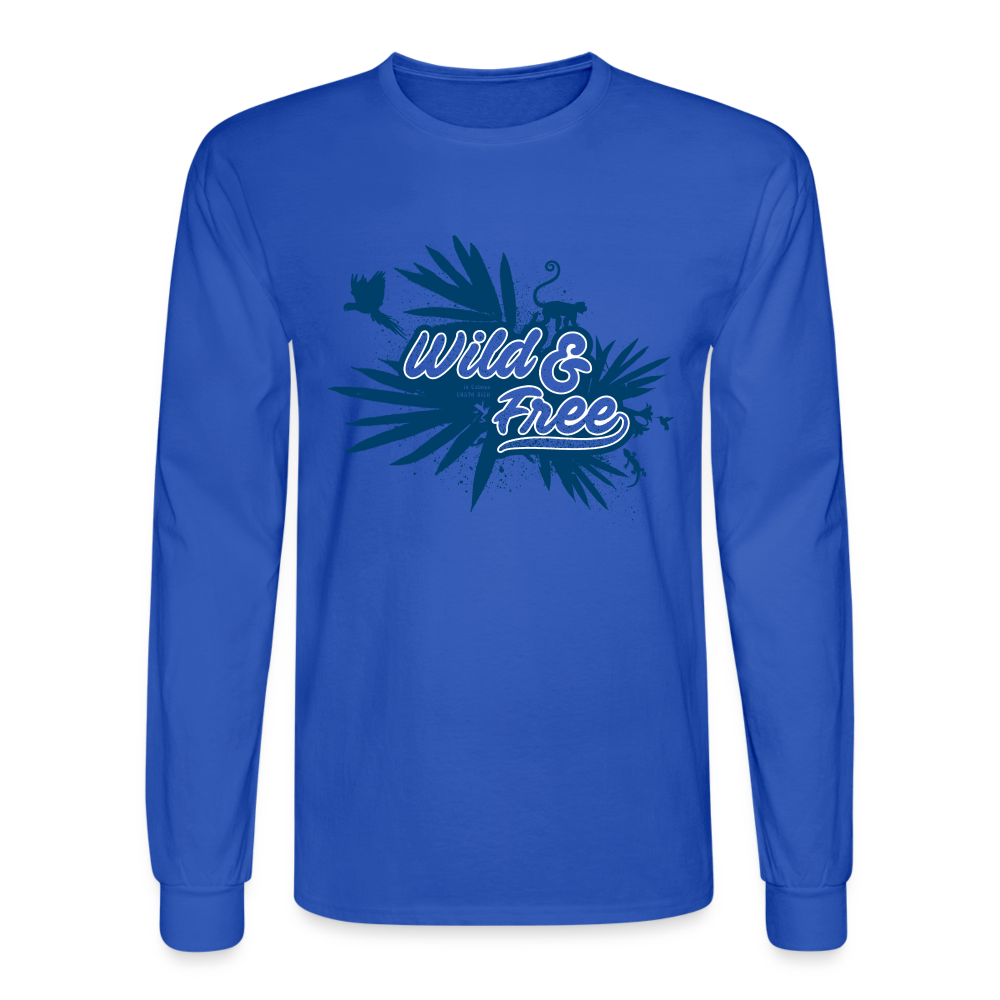 Wild & Free Men's Long Sleeve T-Shirt Blue - royal blue