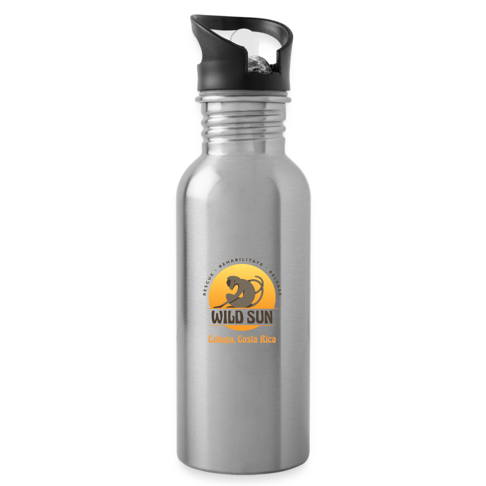 Wild & Free Water Bottle Green - silver