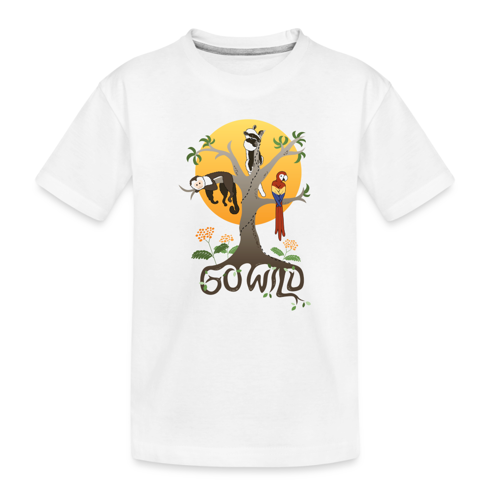 Go Wild Toddler Premium Organic T-Shirt - white