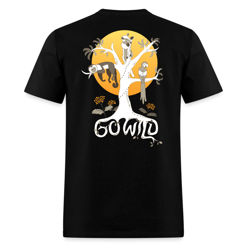 Go Wild Unisex Classic T-Shirt White Graphic - black