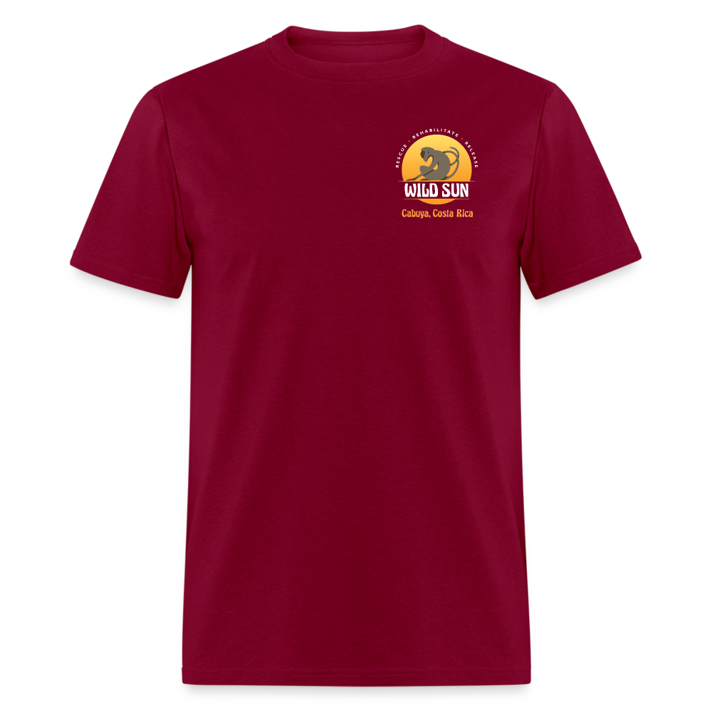 Go Wild Unisex Classic T-Shirt White Graphic - burgundy