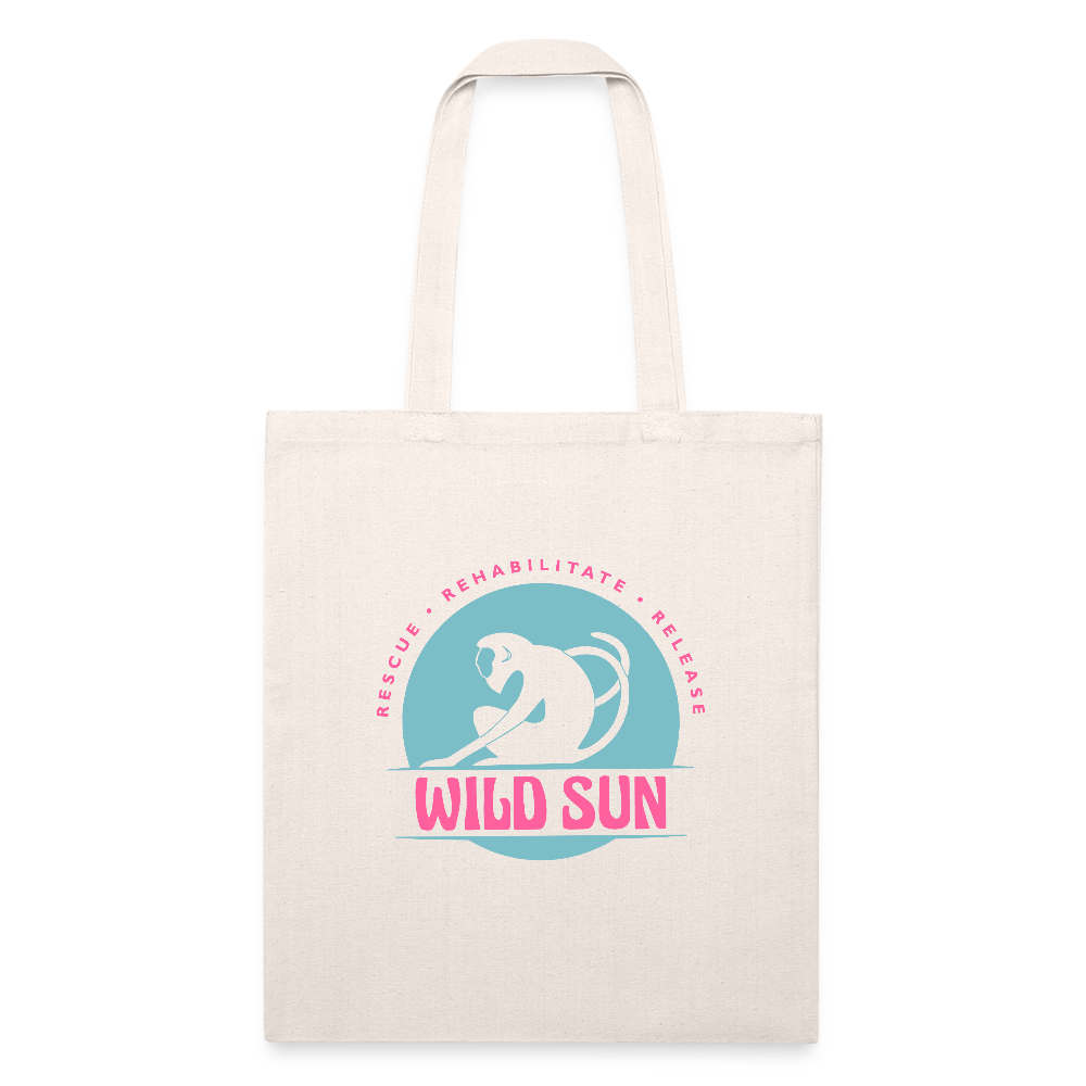 Recycled Tote Bag - Respect The Locals Blue - natural