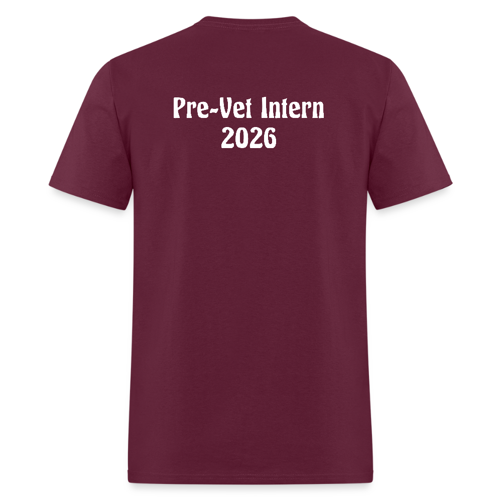 Pre-Vet Intern T-Shirt 2026 - Unisex Classic - burgundy