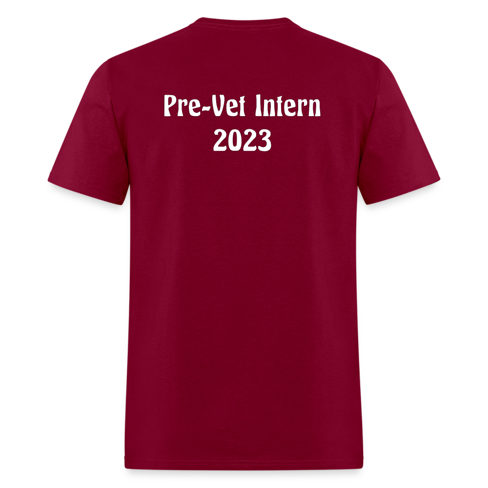 Unisex Classic Pre-Vet Intern T-Shirt - burgundy