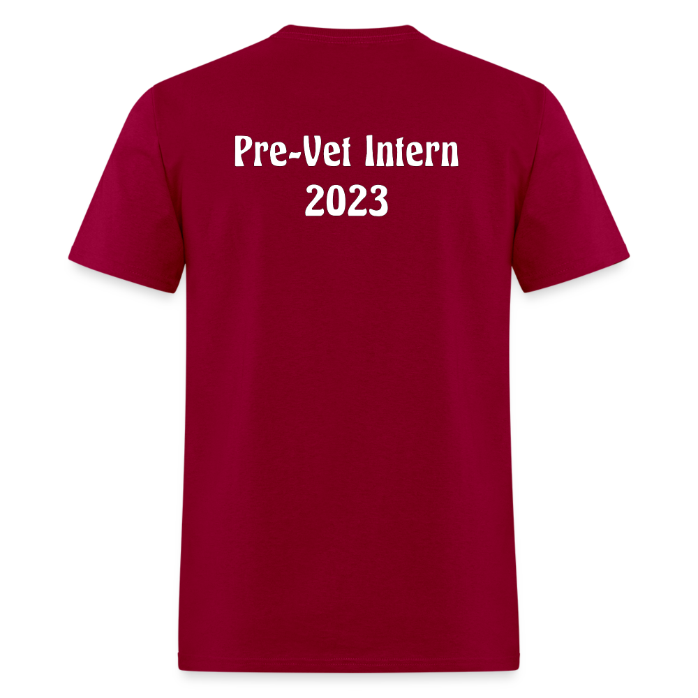 Unisex Classic Pre-Vet Intern T-Shirt - dark red