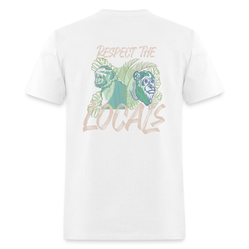 Respect The Locals Unisex T-Shirt - Gray Logo - white