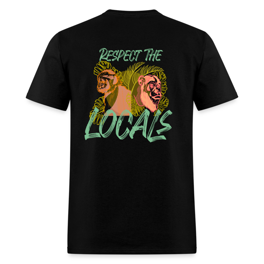 Respect The Locals Unisex Classic T-Shirt - Green Logo - black