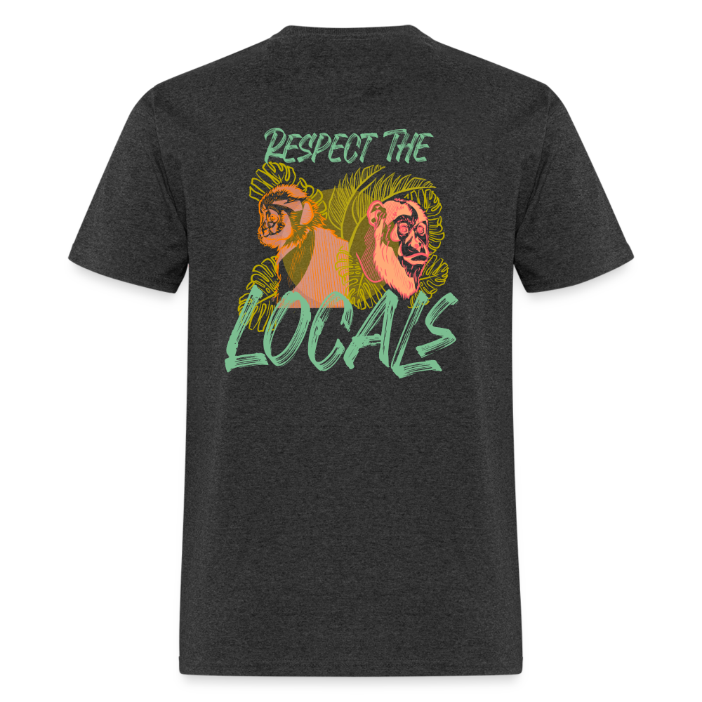 Respect The Locals Unisex Classic T-Shirt - Green Logo - heather black