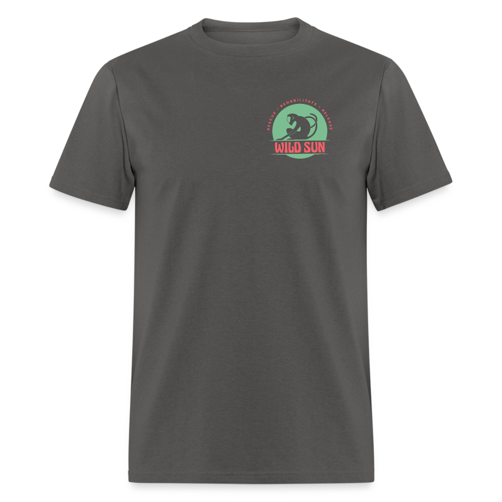 Respect The Locals Unisex Classic T-Shirt - Green Logo - charcoal