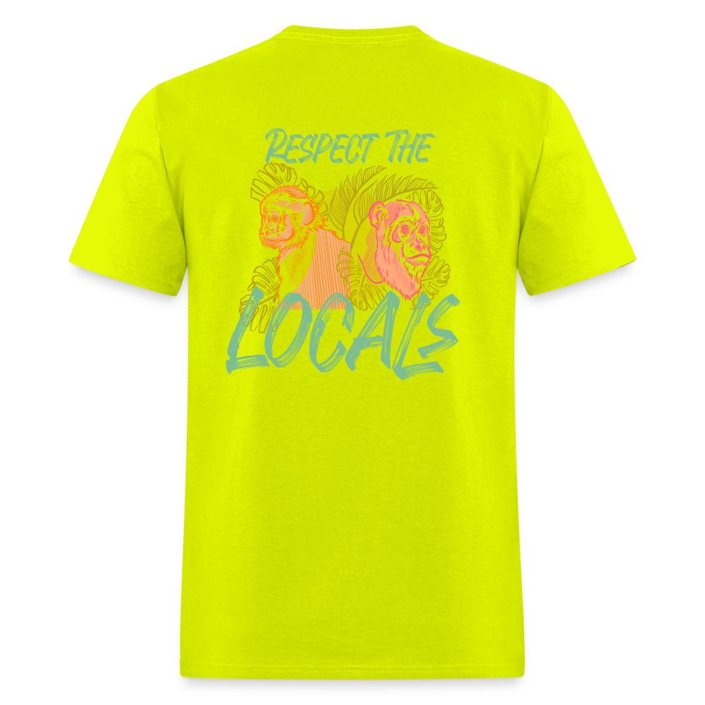 Respect The Locals Unisex Classic T-Shirt - Green Logo - safety green