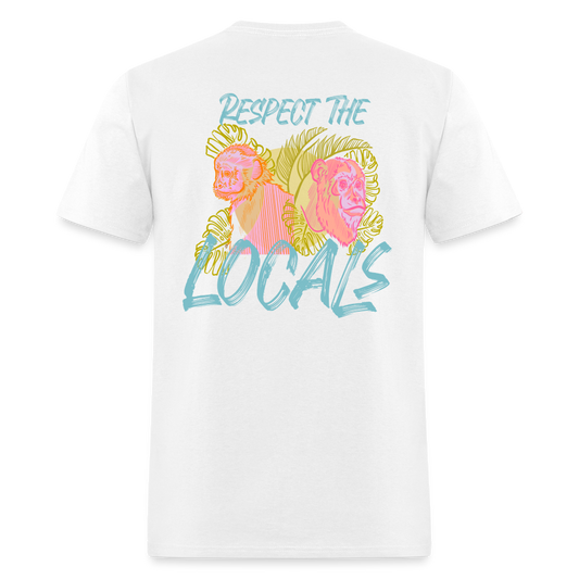 #7 Respect The Locals Unisex Classic T-Shirt - Blue Logo - white