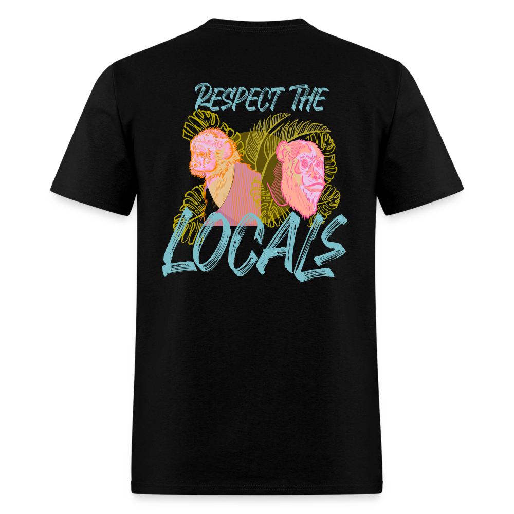 #7 Respect The Locals Unisex Classic T-Shirt - Blue Logo - black