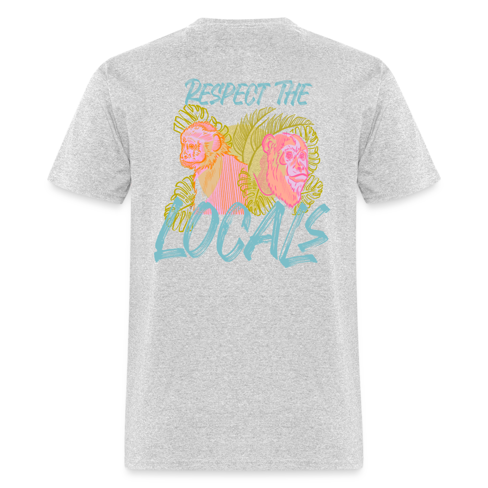 #7 Respect The Locals Unisex Classic T-Shirt - Blue Logo - heather gray