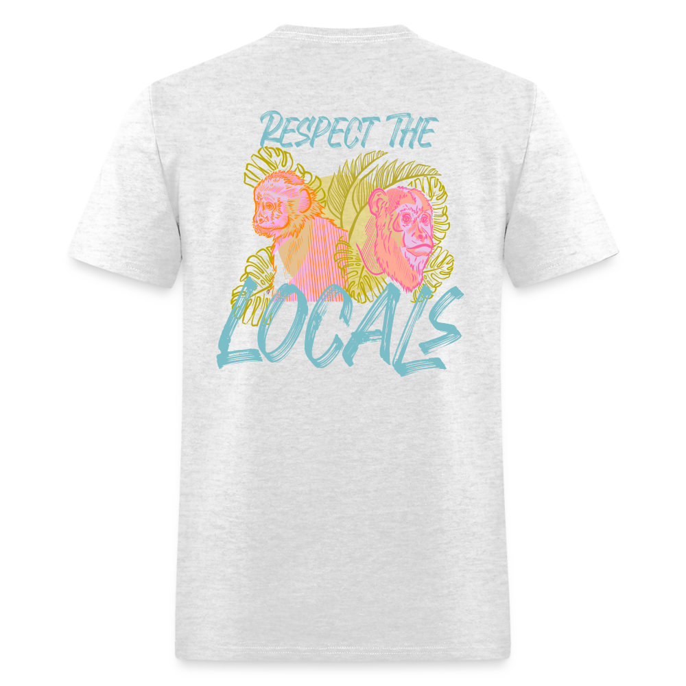 #7 Respect The Locals Unisex Classic T-Shirt - Blue Logo - light heather gray