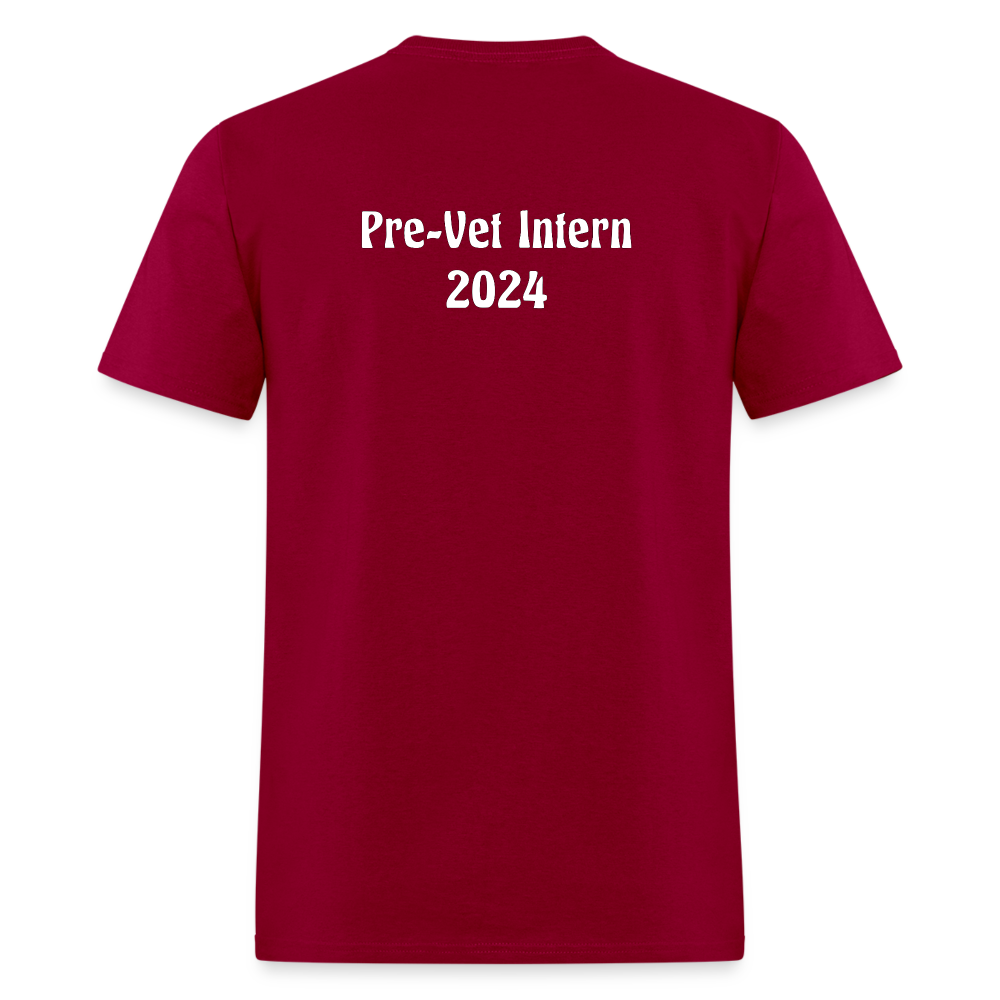 Unisex Classic Pre-Vet Intern T-Shirt 2024 - dark red