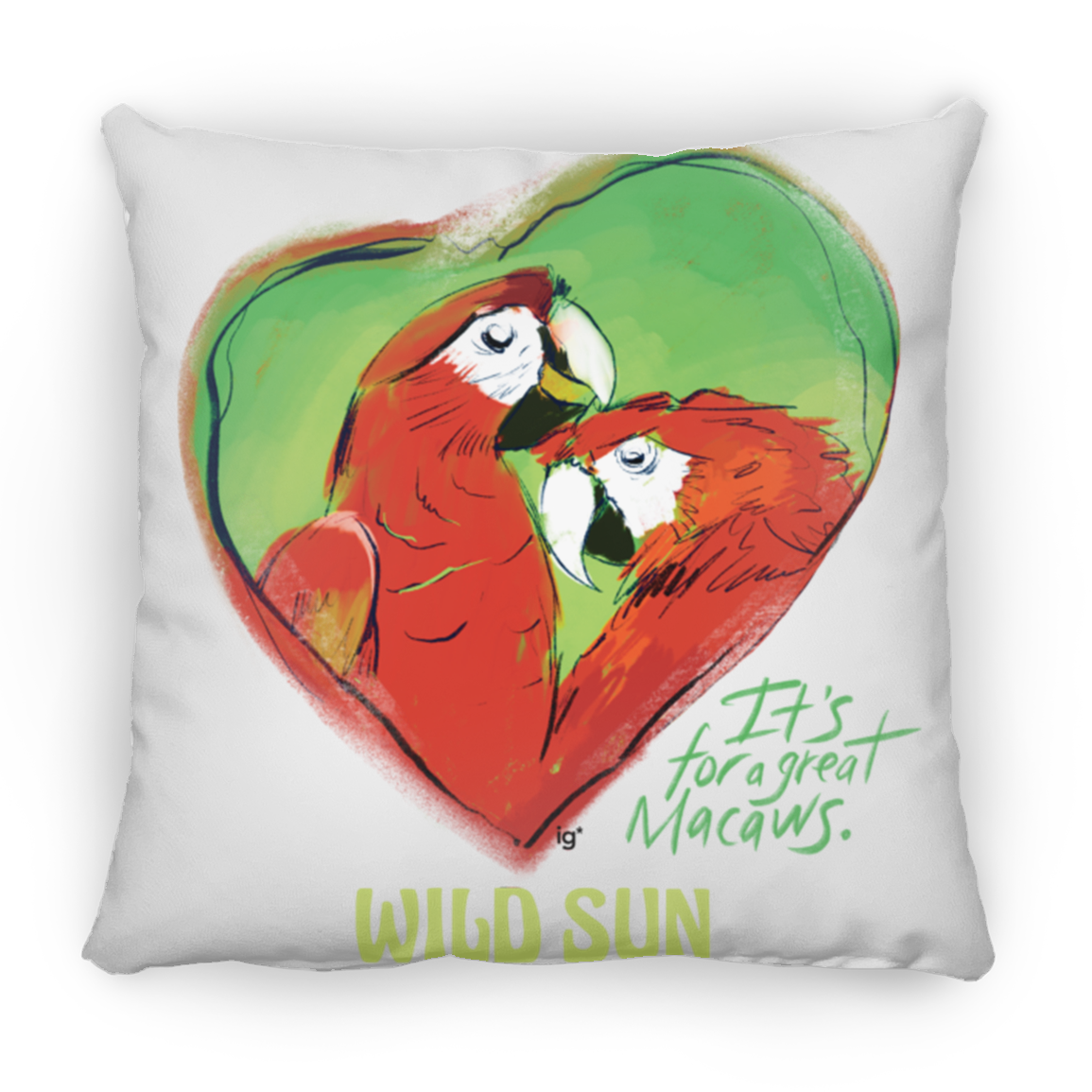 Great Macaws Medium Square Pillow