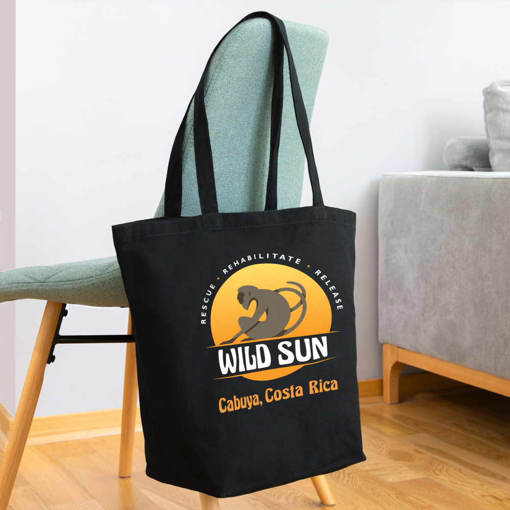Wild Sun Cotton Tote Color Logo - black