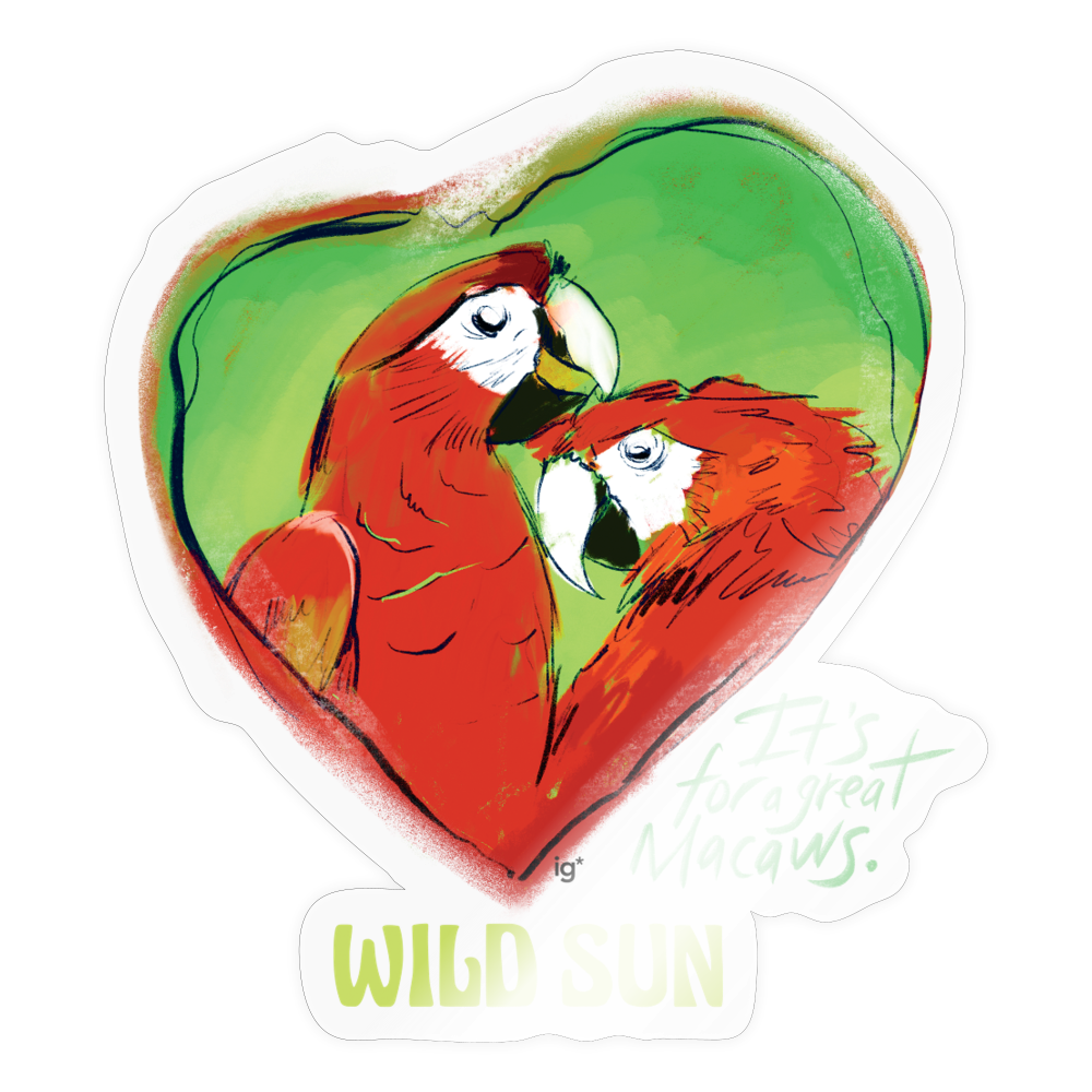 Great Macaws Sticker - transparent glossy