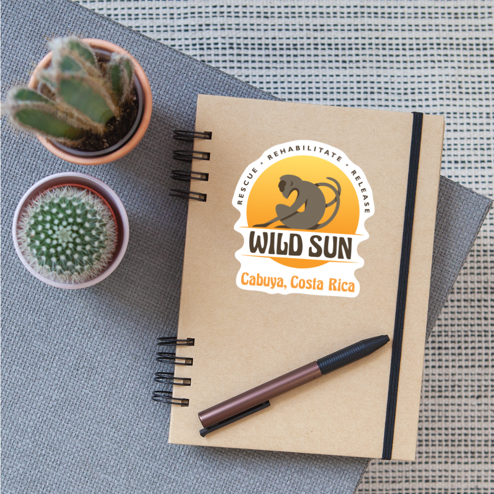 Wild Sun Cabuya Sticker Color Logo - white matte