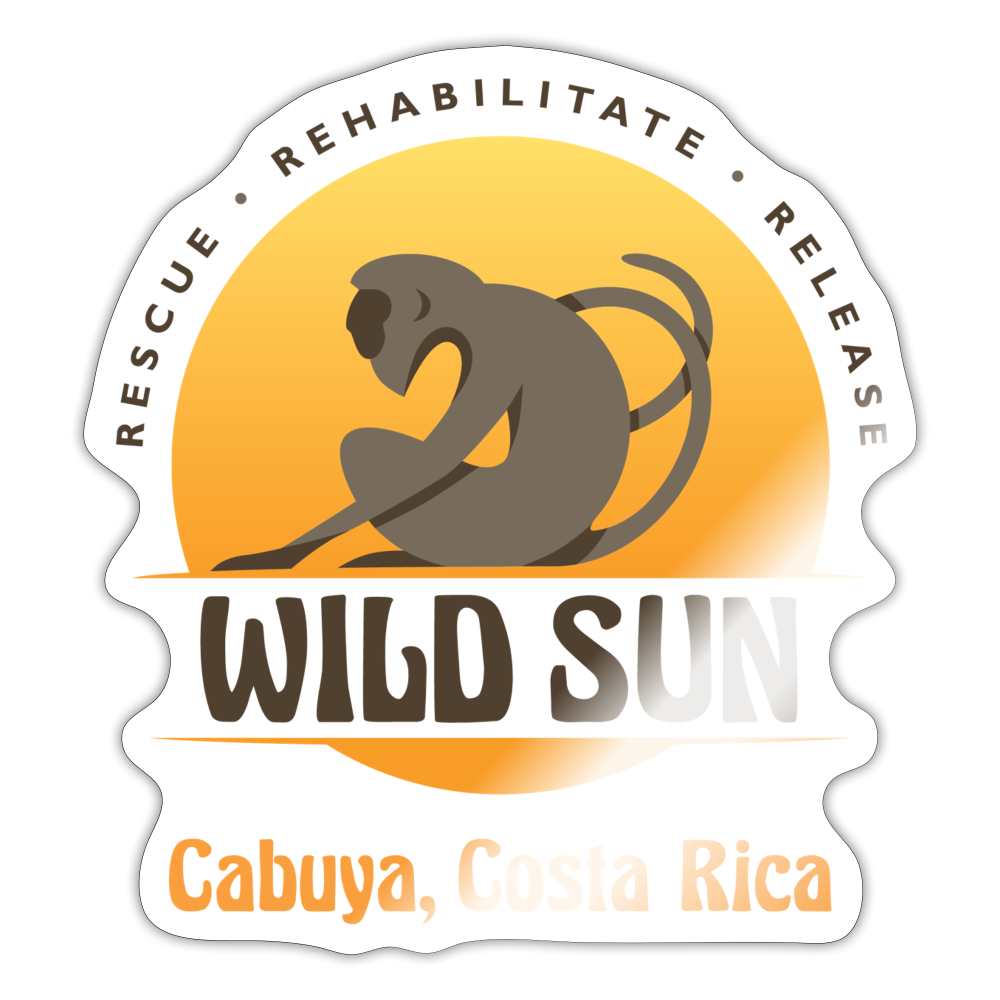 Wild Sun Cabuya Sticker Color Logo - white glossy